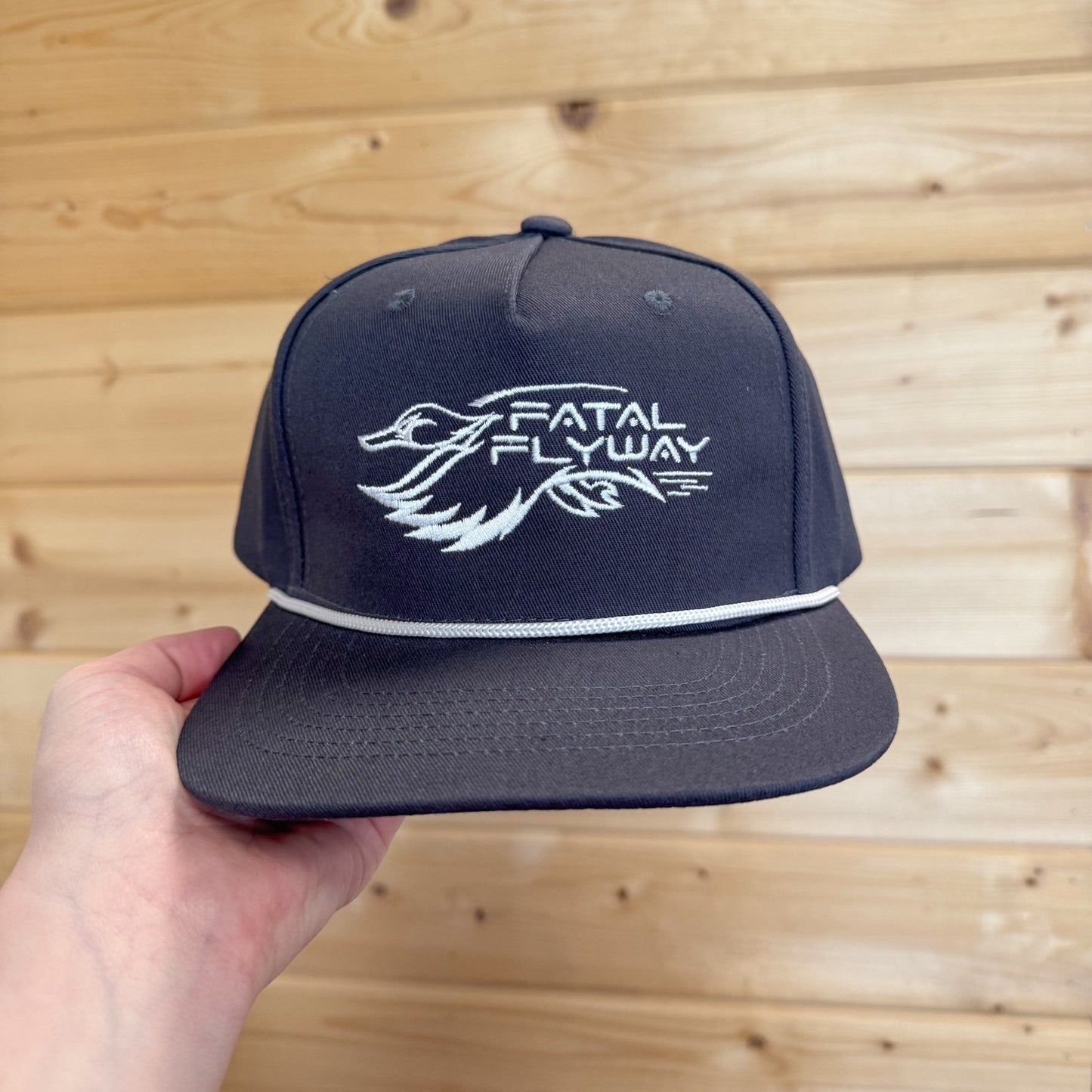 Fatal Flyway Embroidered Logo Hat - Charcoal