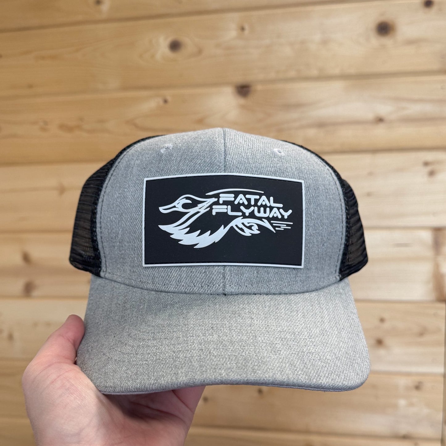 Fatal Flyway PVC Square Patch Hat - Heather Grey