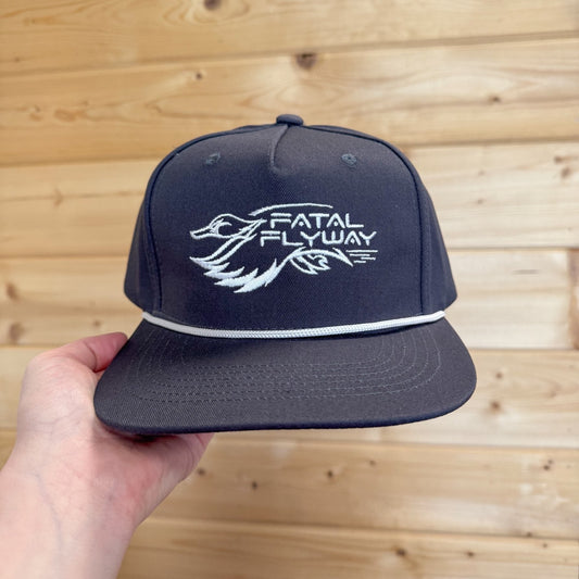 Fatal Flyway Embroidered Logo Hat - Charcoal