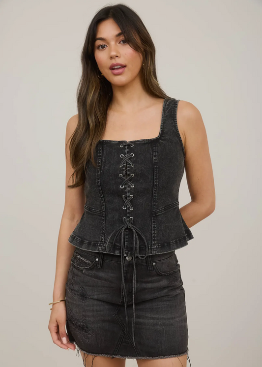 Lace Up Denim