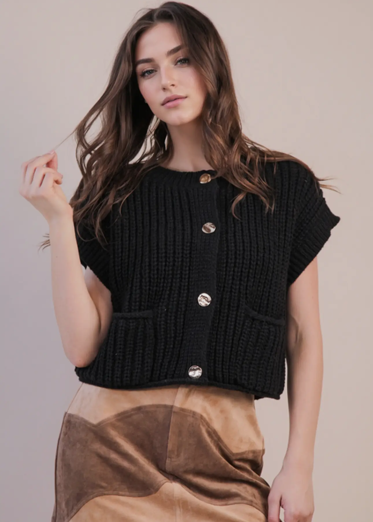 Sweater Vest - Black
