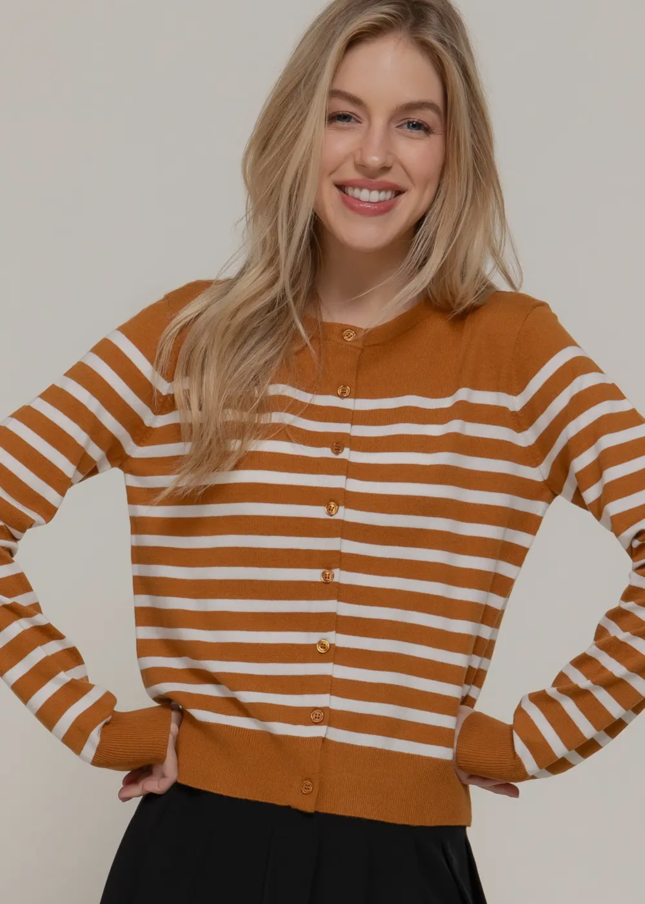 Stripe Sweater Cardigan