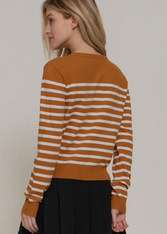 Stripe Sweater Cardigan