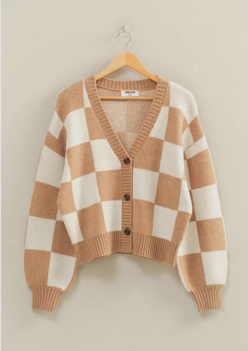 Taupe Checkered