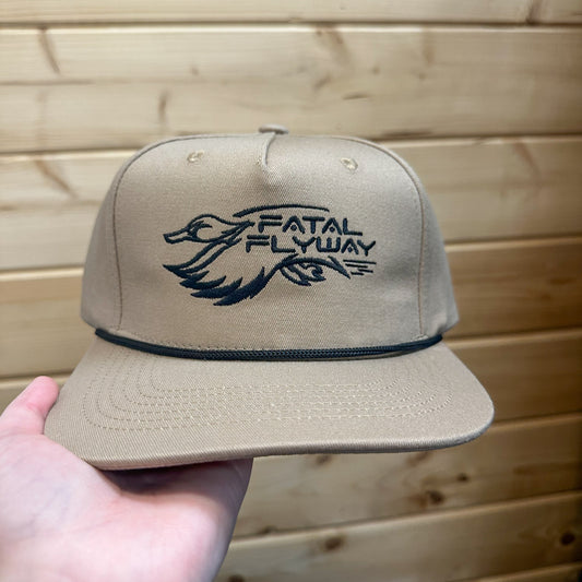 Fatal Flyway Embroidered Logo Hat - Beige