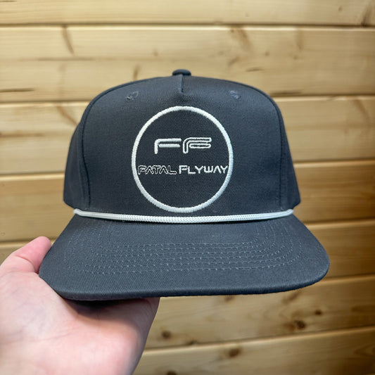 Fatal Flyway Circle Embroidered Logo Hat - Charcoal